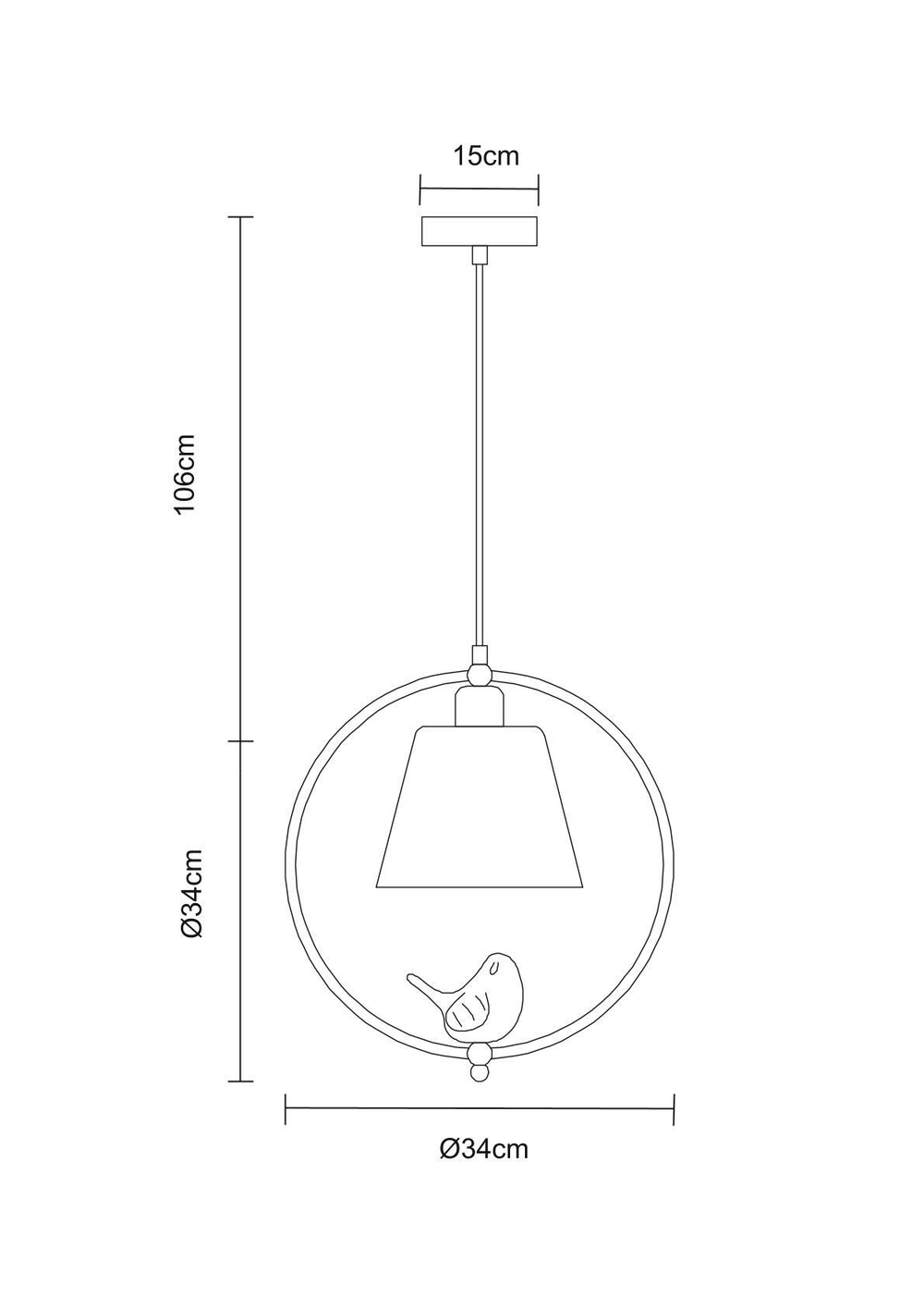 Светильник подвесной Arte Lamp Passero A4289SP-1WH