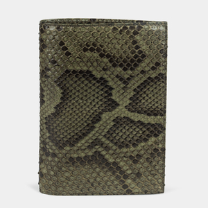Обложка для паспорта и автодокументов Moscou Easy из натуральной кожи питона, зеленого цвета