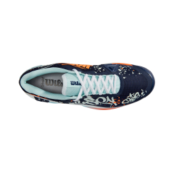 Женские Кроссовки теннисные Wilson Rush Pro 4.0 Paris Hope Clay W - peacoat/clearwater/orange tige