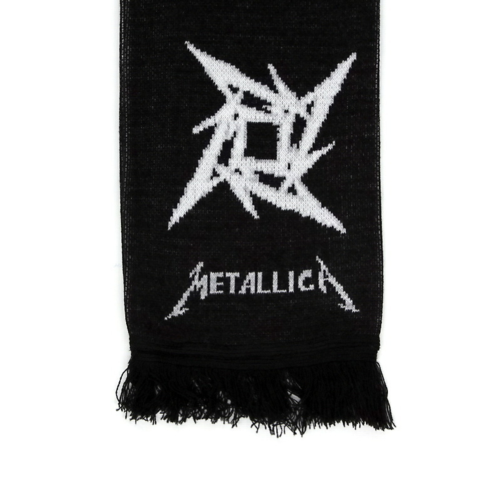 Шарф Metallica лого вязаный