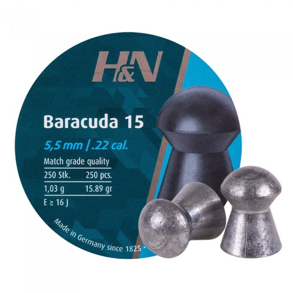 Пули пневматические "H&N" Barakuda-15 5.5 мм 1,03 гр. (250 шт)