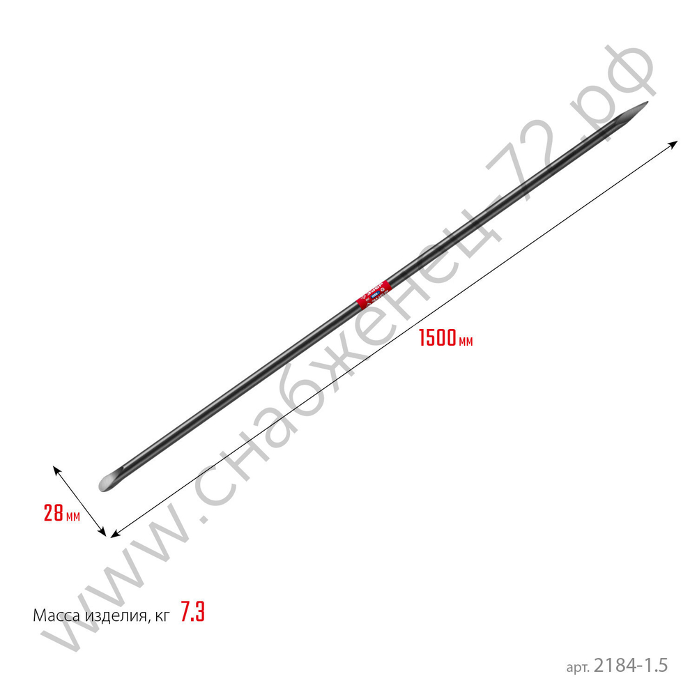 ЗУБР 1500 мм, d 28 мм, Строительный лом (2184-1.5)