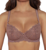 Бюстгальтер на косточках с мягкими чашками из нежного кружева (Размер: 75F) (Цвет: темно-синий)