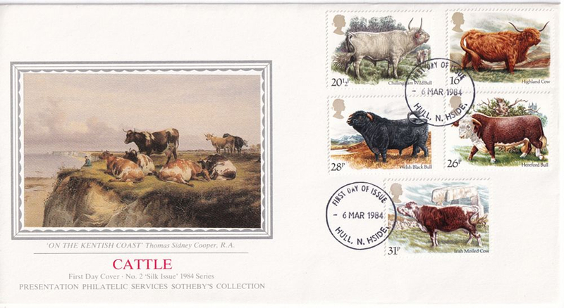 Конверт Первого дня Великобритании от 6 марта 1984 года с пятью марками и спецгашением