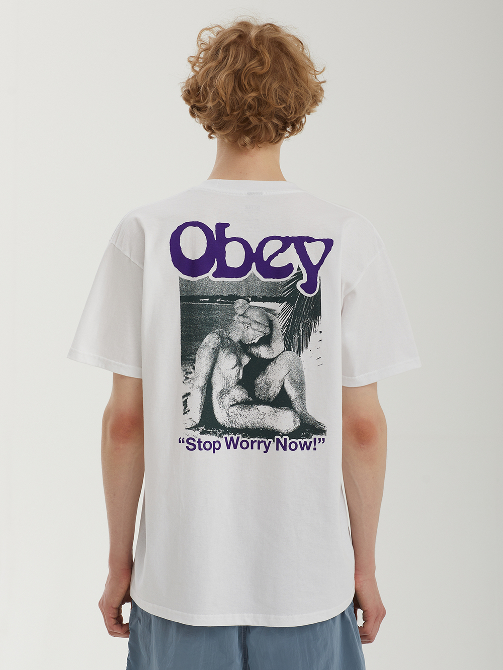 Мужская Футболка Obey Stop Worry Now