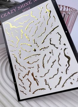 Слайдер-дизайн Crazy Shine Nails mini foil: GOLD WAVE