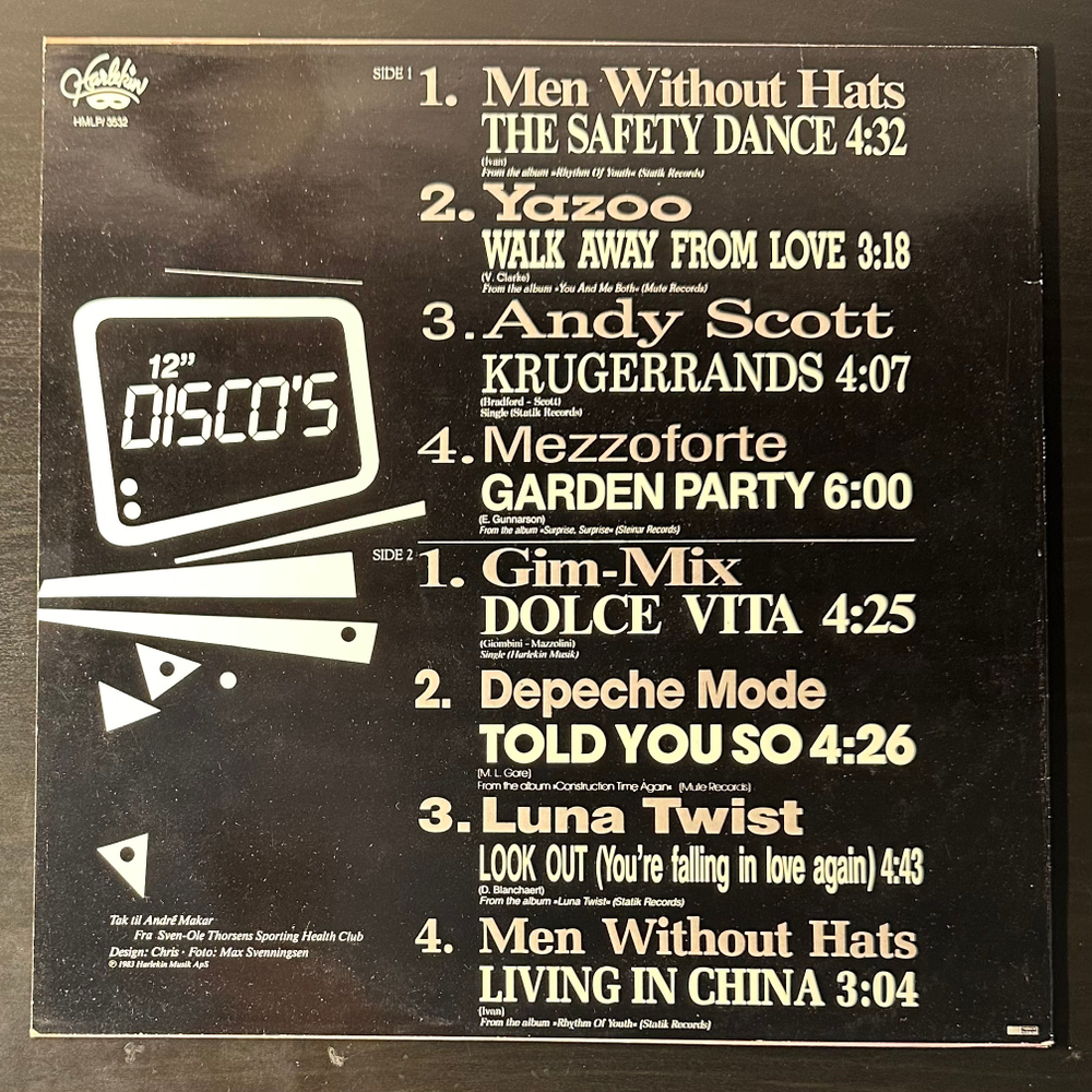Сборник 12" Disco's (Дания 1983г.)