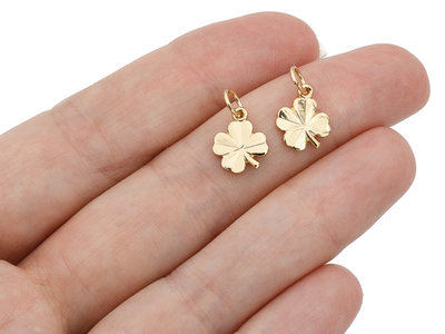 5010-з Подвеска "Клевер" 11мм, позолота