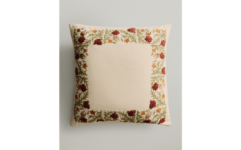 Zara Home наволочка декоративная из хлопка, светло-бежевый, 50x50 см