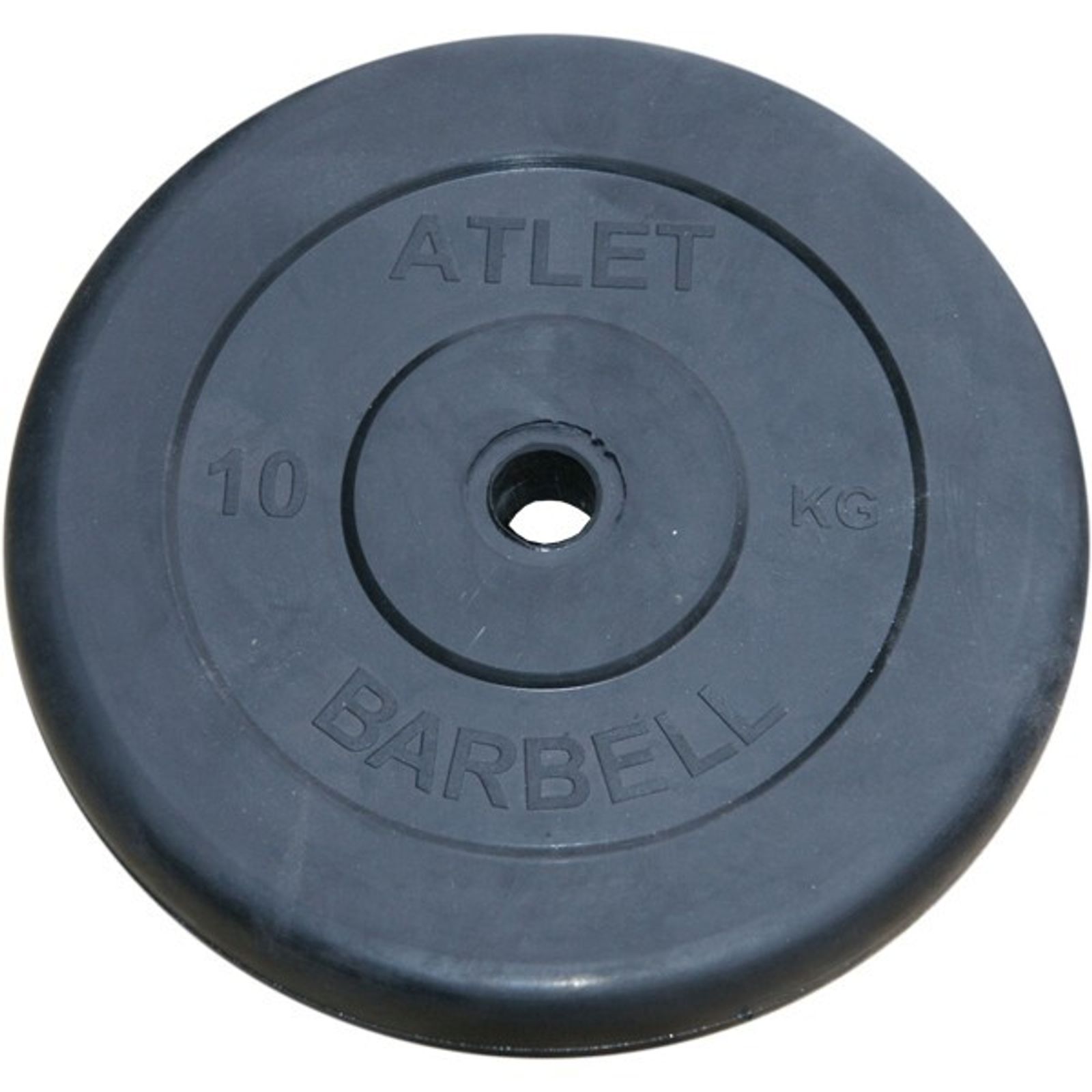 Диск обрезиненный BARBELL ATLET 10 кг / диаметр 26 мм фото №1