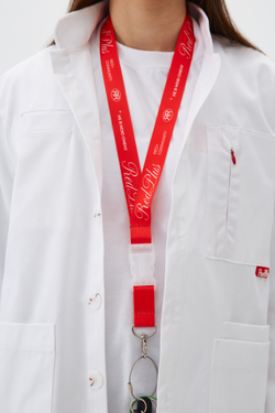 Халат укороченный медицинский унисекс Френч, белый