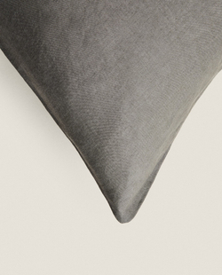 ZARA HOME ОДНОТОННЫЙ ЧЕХОЛ ДЛЯ ДЕКОРАТИВНОЙ ПОДУШКИ, СЕРЫЙ