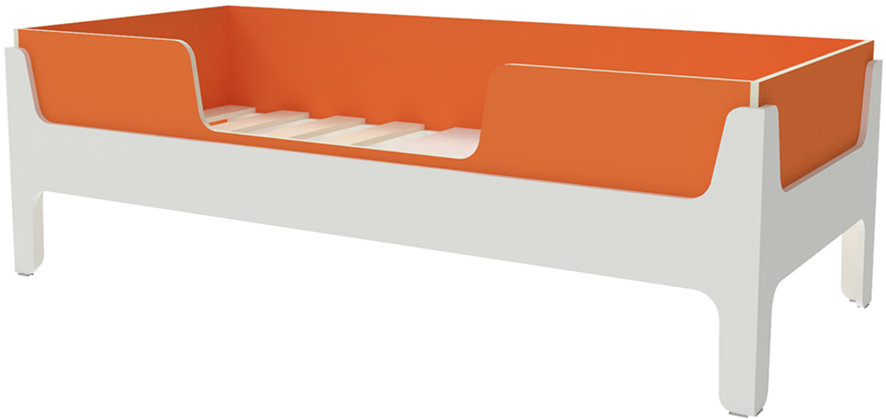 Кровать односпальная КарИВи Лотос  Белый  Оранжевый