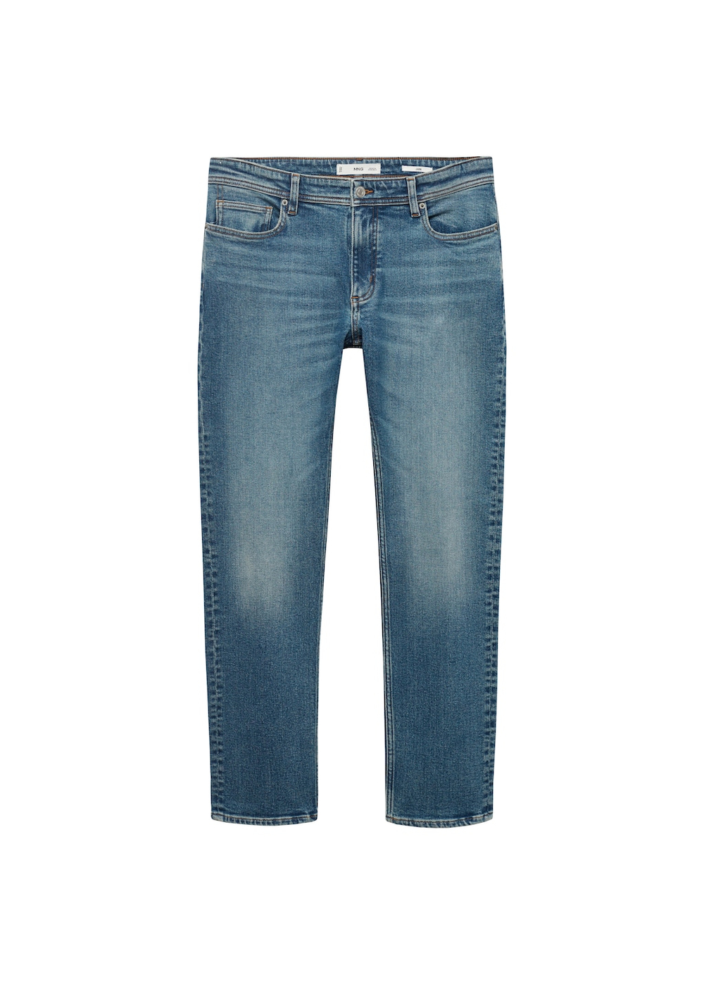 Джинсы Jan slim fit среднего тона с эффектом потертости