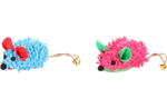 Игрушка для кошек "Мышь" с колокольчиком, 8 (16) см, в ассортименте, Flamingo