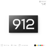 Номер на дверь 912, табличка на дверь для офиса, квартиры, кабинета, аудитории, склада, черная 120х70 мм, Айдентика Технолоджи