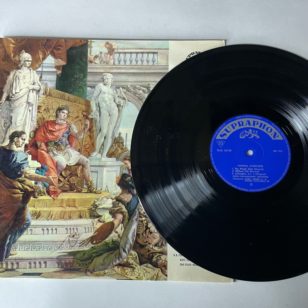Винтажная виниловая пластинка LP Czech Philharmonic Orchestra, Karel Ancerl, Zdenek Chalabala, Famous Operatic Overtures Знаменитые Оперные Увертюры (Чехословакия 1969)