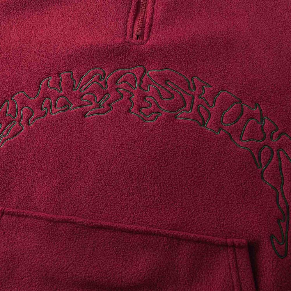 Толстовка Ymkashix Turbo fleece бордовая / темно-зеленая