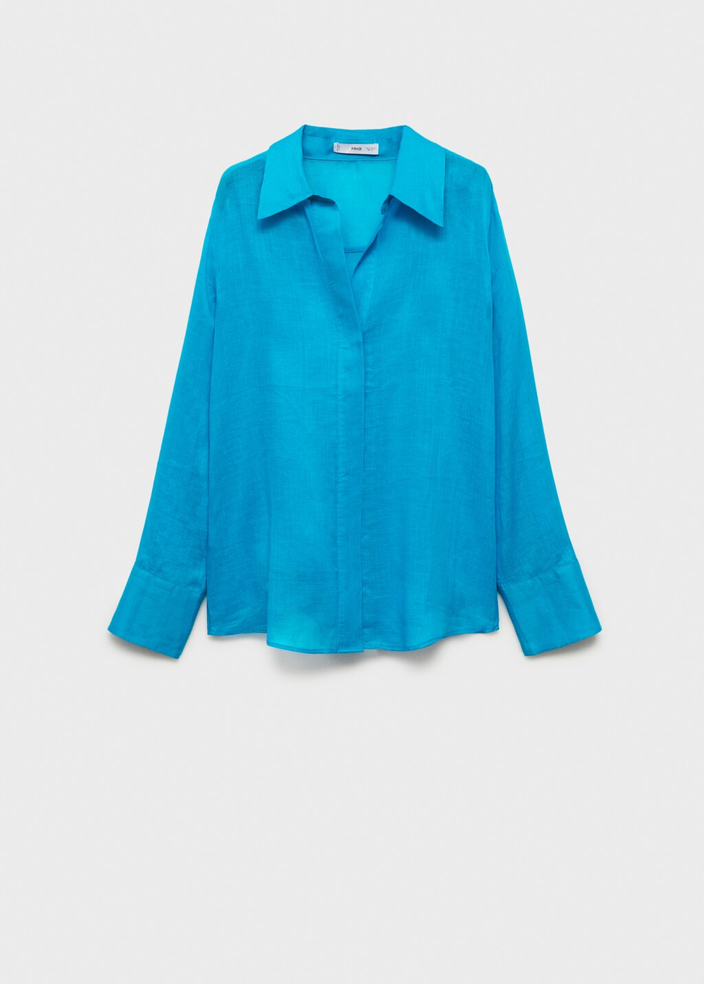 Рубашка из рами с потайными пуговицами