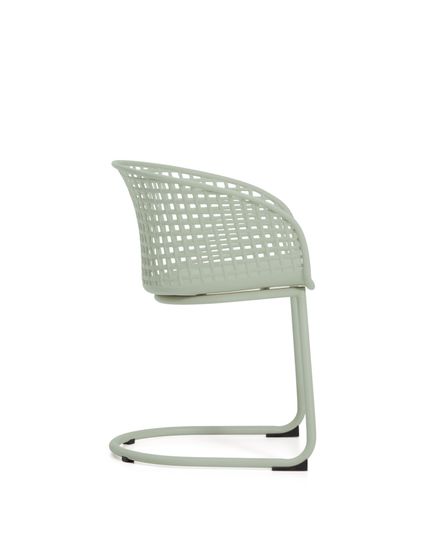 Уличный стул Tenaro из зеленого пластикаи стали