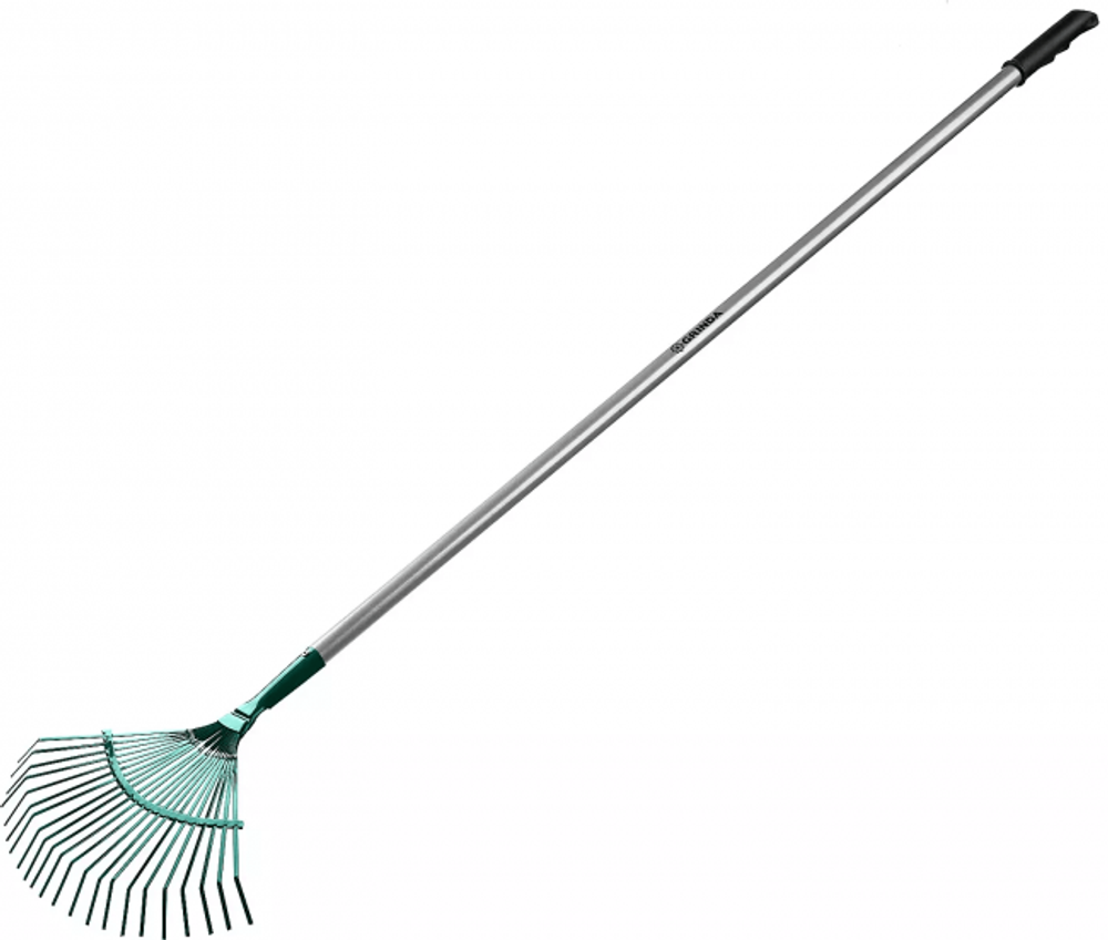 Грабли Grinda веерные пластинч 22 зуб алюм.черенок