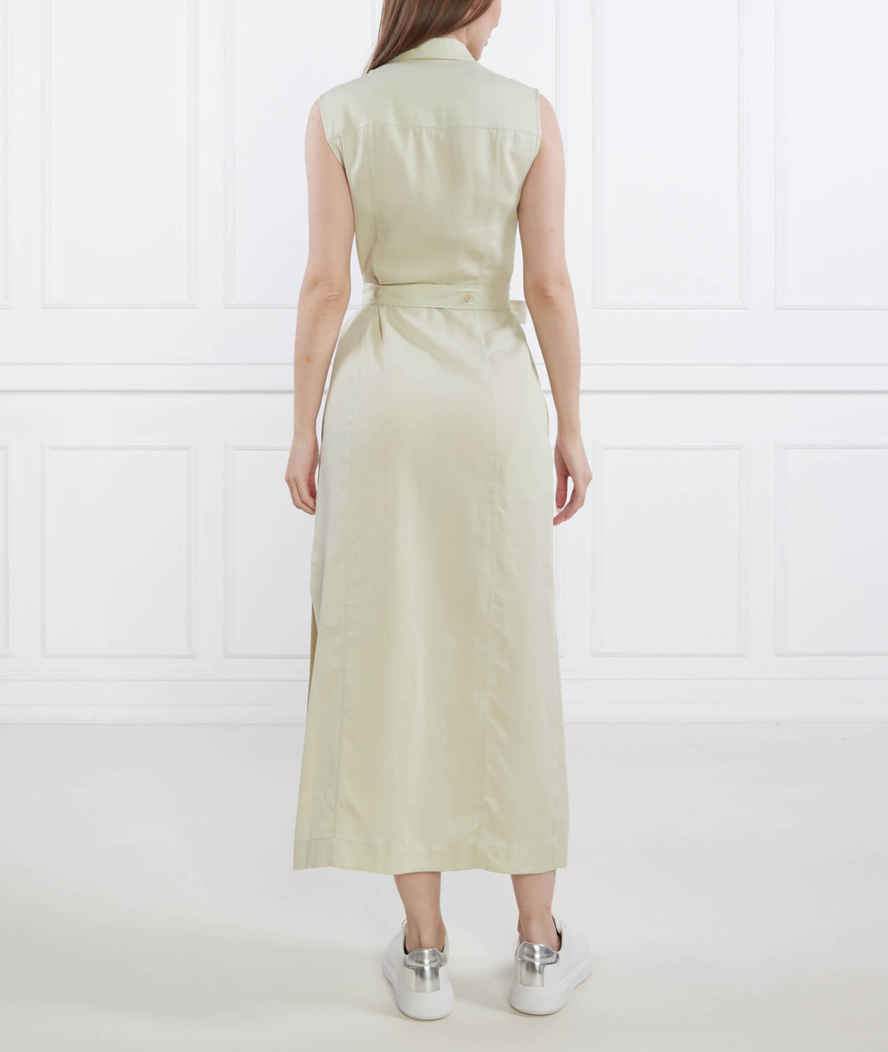 Платье с ремешком TENCEL SLEEVELESS SHIRT DRESS Calvin Klein - фисташковый(K20K205204)