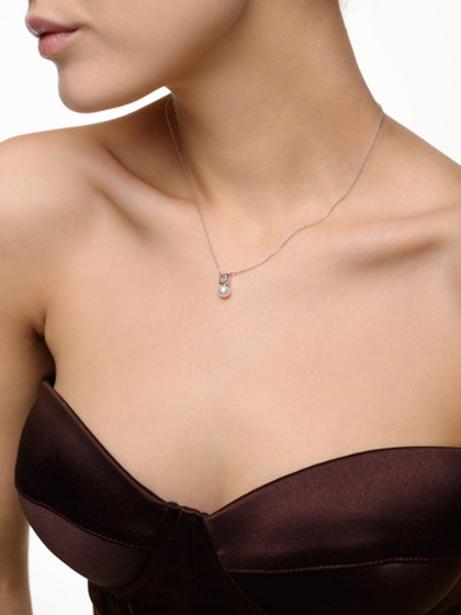 Колье "Cube pearl" Silver