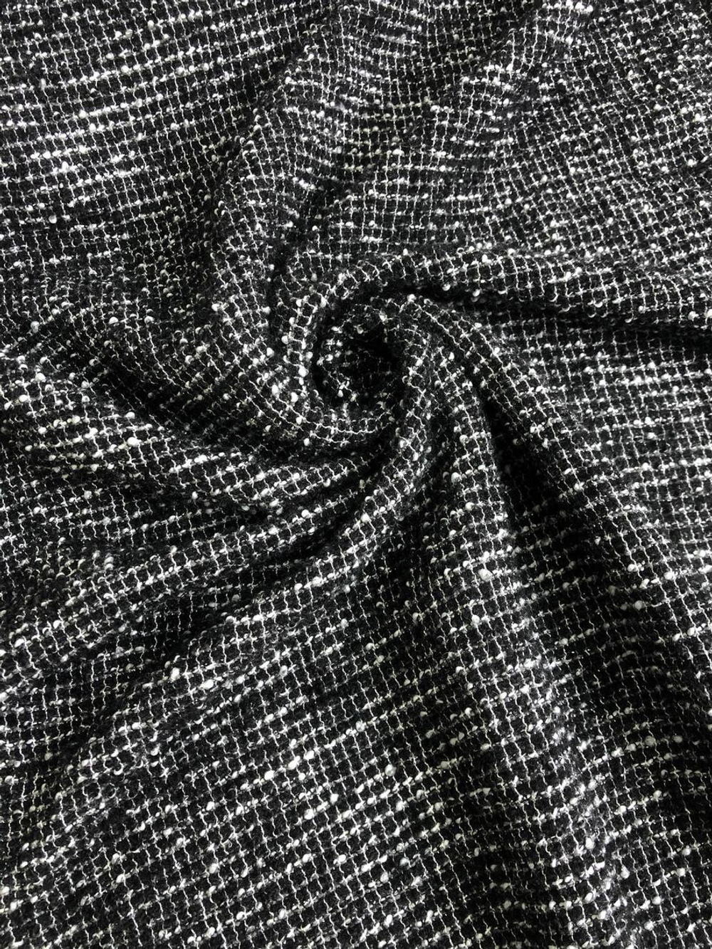 Костюмная шерсть, черный/белый/люрекс AV#066