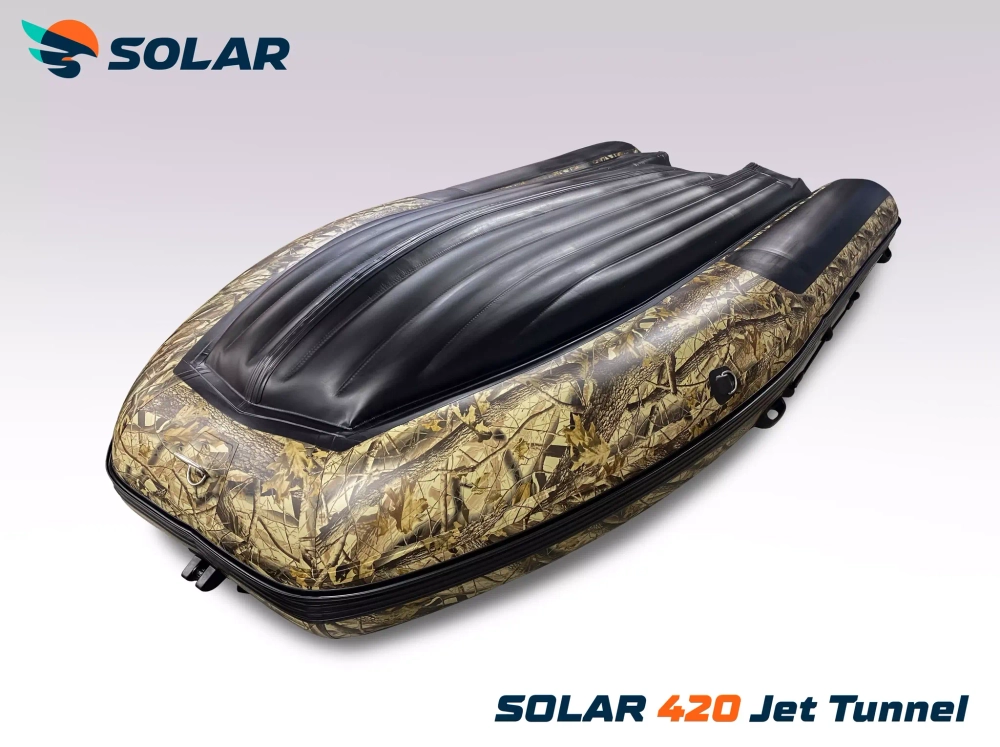 Лодка надувная моторная solar-420 jet tunnel