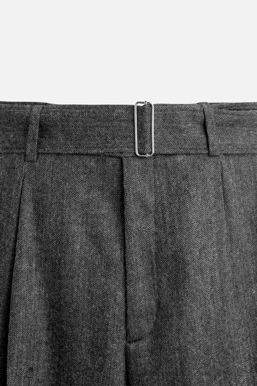 ZARA X HARRY LAMBERT БРЮКИ С ПОЯСОМ, СЕРЫЙ