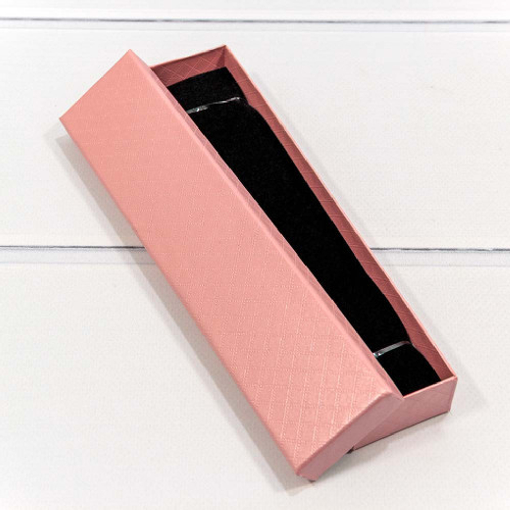 Коробка Ювелирная 20х4.5х2.7 см "Ромбики" (Розовый)