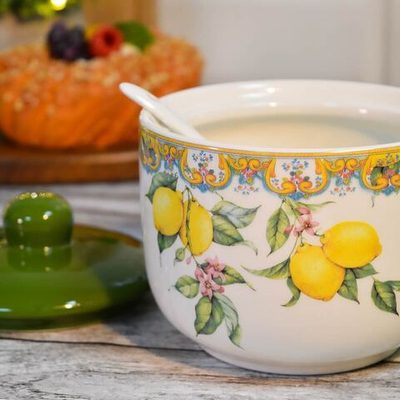 Сахарница 450мл с ложкой "Принц Лимон", Prima Collection
