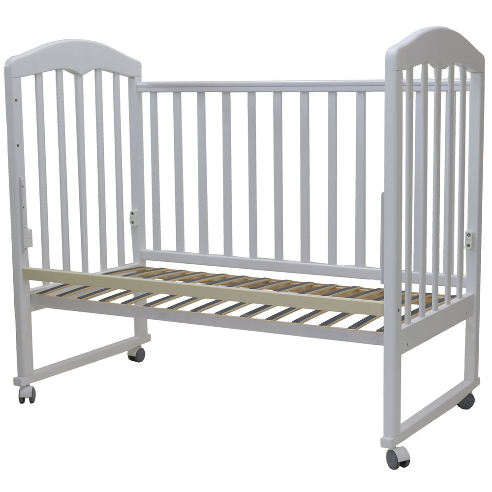 Кровать детская 120*60 "СИЛЬВИЯ"-2 (арт.44) кол/кач (белый)