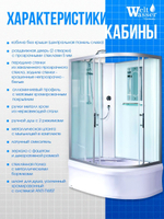 Душевая кабина WeltWasser без силикона (120х90) прозрачное стекло, поддон низкий, левосторонняя