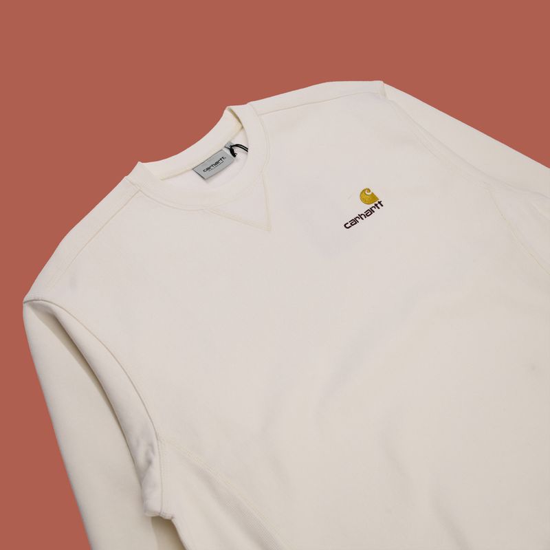 Толстовка мужская Carhartt WIP American Script Sweatshirt артикул:I025475_wax - купить в магазине Дайс
