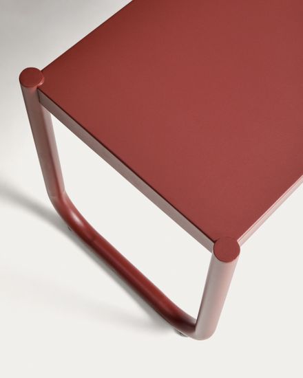 Комплект Sotil из 2 скамеек и стола из стали с гранатовой отделкой 183 x 83 cm