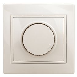 1-401-02 Intro Светорегулятор поворотный, 600Вт 230В, IP20, СУ, Plano, сл.кость | Intro