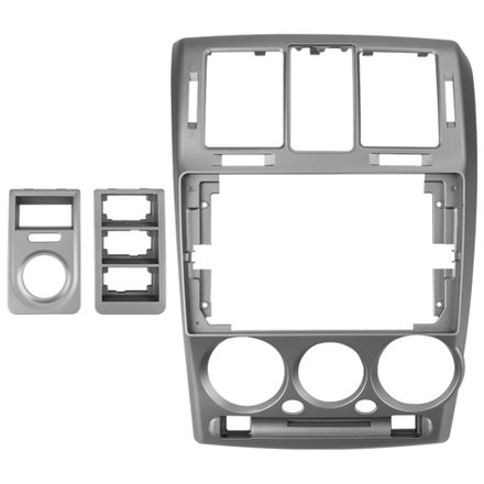 Комплект рамки с разъёмами 9" Hyundai Getz 2002-2011 большая серебро F2 - Car-Smart 3073F2