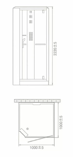 Душевая кабина Orans Diamond 89101RSLH 100х100