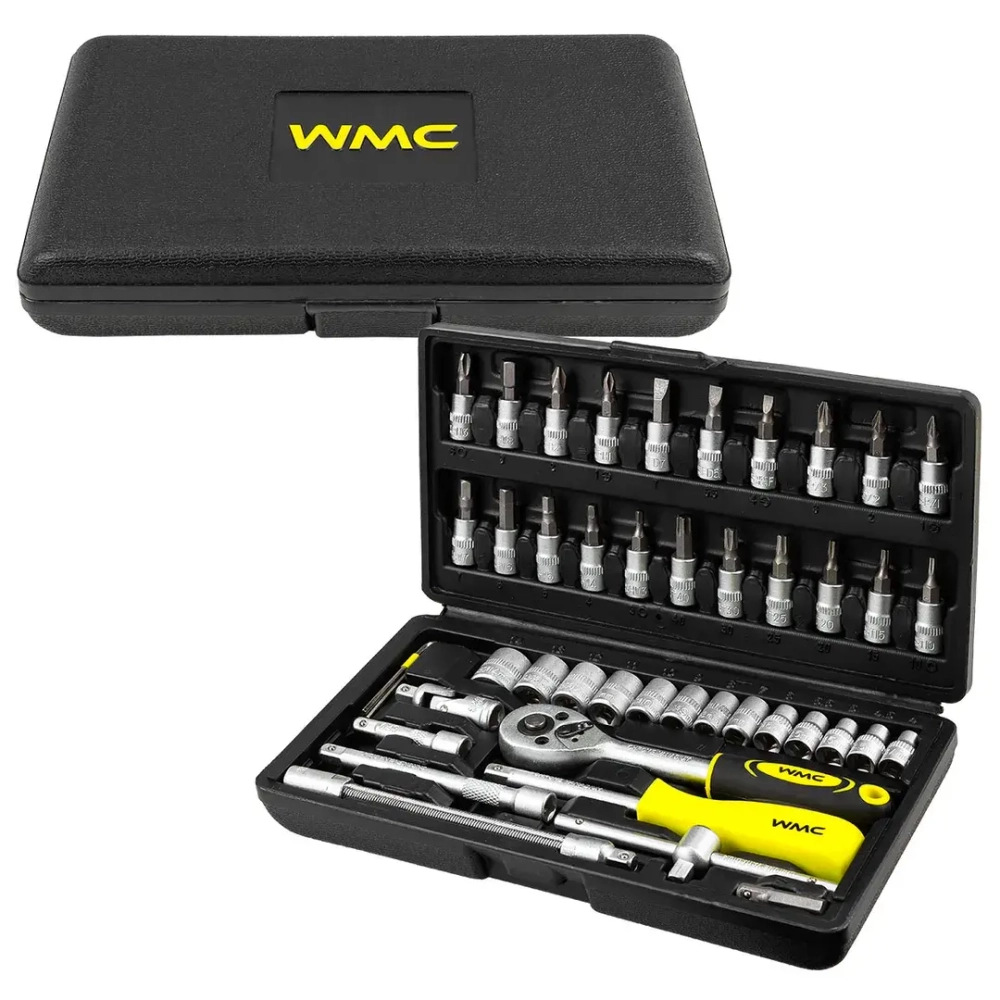 Набор инструментов 46пр. 1/4''(6гр.) (4-14мм) WMC TOOLS WMC-2462-5