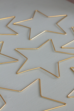 Основа для макраме металлическая Звезда 20 см, цвет золотистый, неразъемная ( 20см, набор 10 шт) /квадрат для декорирования / основа для ловца снов