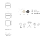 Столик пластиковый для шезлонга Scab Design Vela Side Table, белый