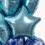 Шар (19''/48 см) Звезда, Сизый, Бохо, 1 шт.