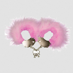 Наручники Adrien Lastic M металл с розовыми перьями