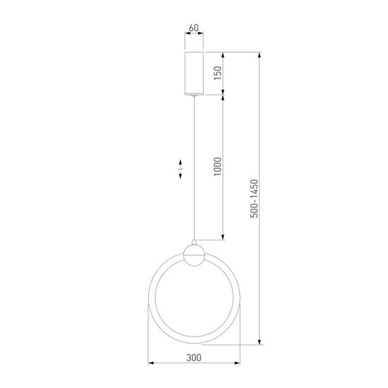 90166/1 / подвесной светильник / черный