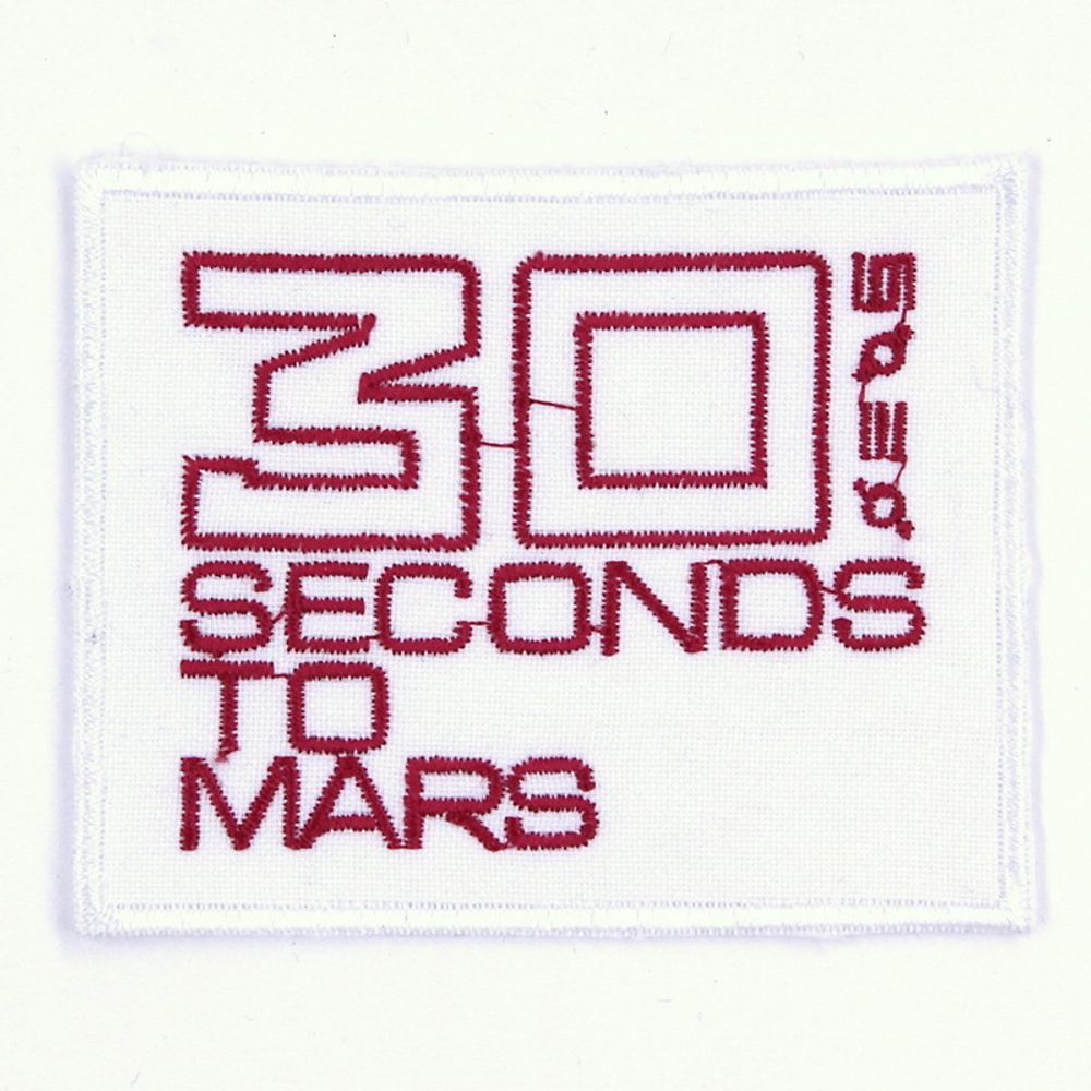 Нашивка 30 Seconds To Mars белая (129)