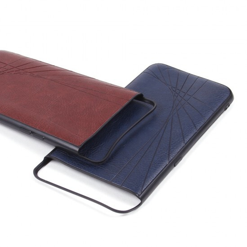 Чехол ТПУ под кожу для Samsung Galaxy A90, 011178 Коричневый