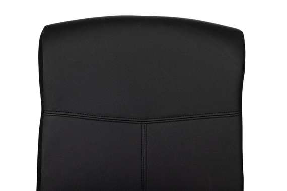 Кресло руководителя Бюрократ DOMINUS черный эко.кожа крестов. металл