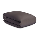 Комплект постельного белья из премиального сатина темно-серого цвета из коллекции essential, 150х200 см