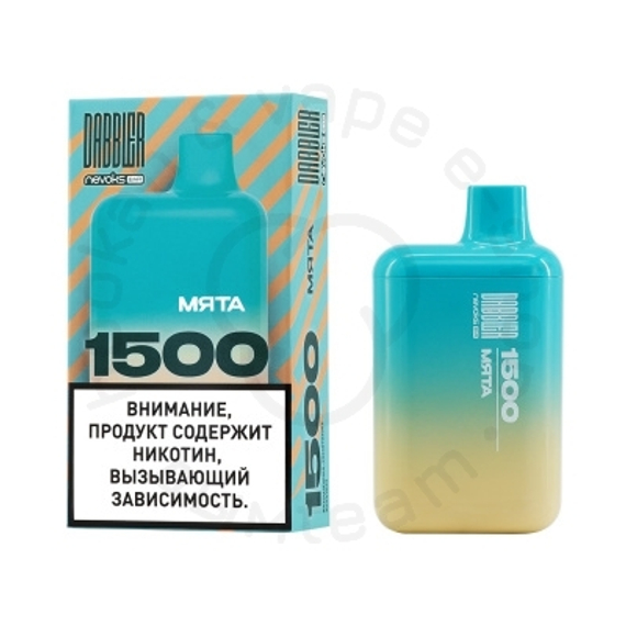 Одноразовая ЭС DABBLER 1500 с ароматом мяты, 20 мг/см3, 3 мл (М)